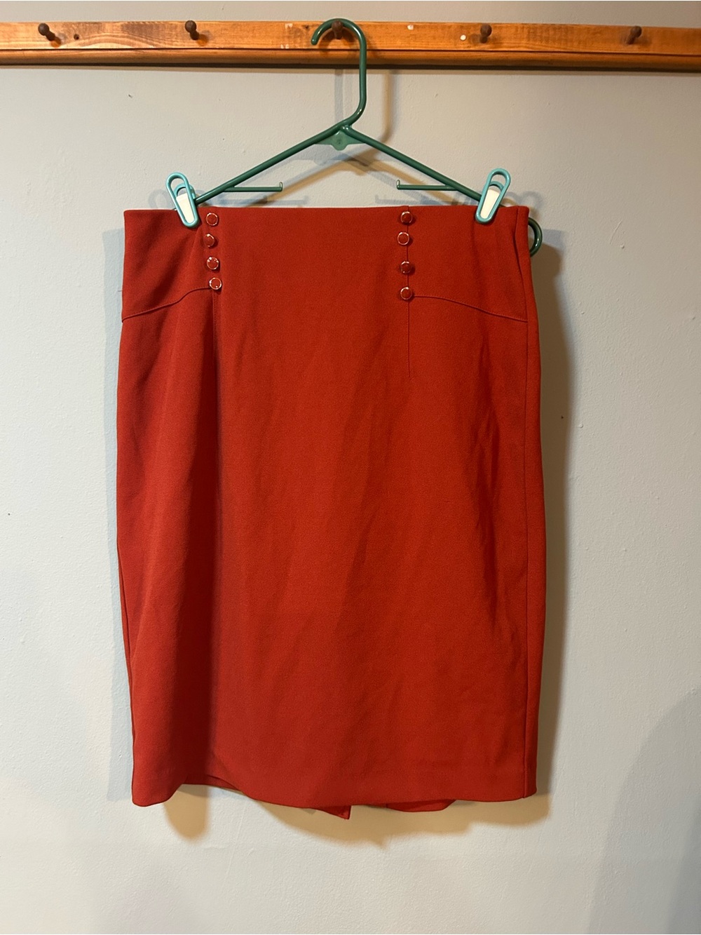 Classic Burnt Orange Pencil Skirt - Women's Workwear